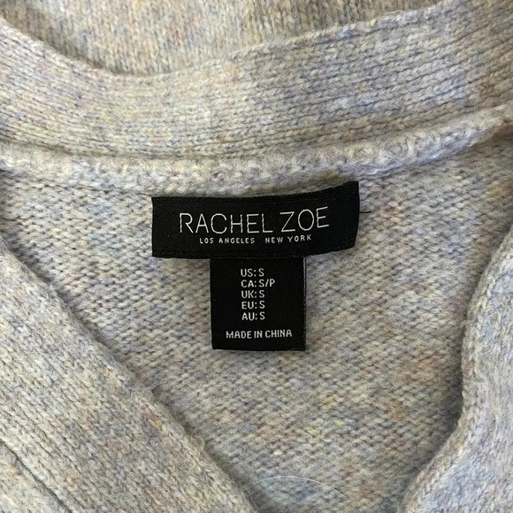 Rachel Zoe Light Purple Marled Button V-neck Sweater Cardigan Small Women’s - Picture 10 of 12